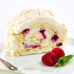 Raspberry & White Chocolate Roulade Serves 8-10